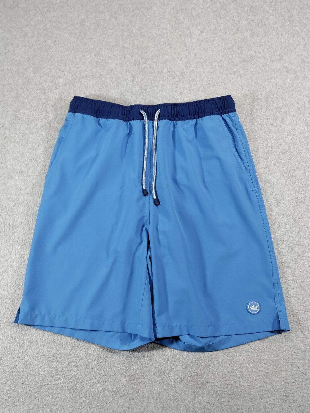 Peter Millar Mens Medium 8in Inseam Blue Seaside Swim Trunks Shorts